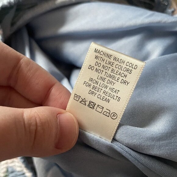 Loveriche Women SZ L Blue Floral Off Shoulder Ruffle Top Wide Leg Jumpsuit NWT - Picture 12 of 12